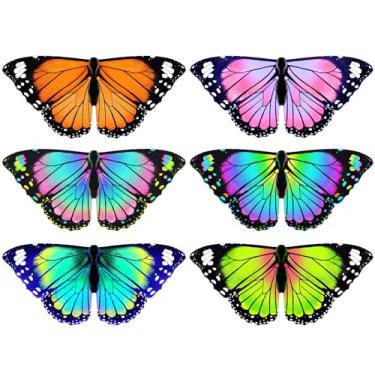 Imagem de iROLEWIN Fantasia infantil infantil com asas de borboleta para meninas, asas de fada, para meninos, bug, lembrancinhas de festa, presentes de Natal, brinquedos