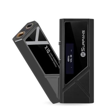 Imagem de Surfans Amplificador de fone de ouvido portátil X10 DAC, adaptador de áudio USB-C de alta resolução com chips ES9028Q2M + ES9603Q, PCM 384kHz/32bit DSD256, 520mW, 3,5 mm e saídas de 4,4 mm, para