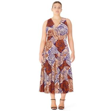 Imagem de City Chic Vestido feminino plus size - Estampa Becca Maxi, Estampado, 25 Plus Size