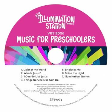 Imagem de Lifeway Kids CD de música VBS 2026 Illumination Station para pré-escolares (pacote com 5)