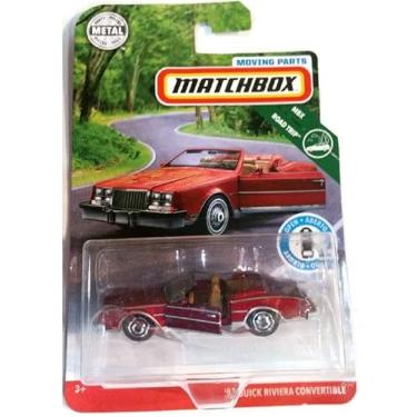 Imagem de DieCast Matchbox Moving Parts '83 Buicks Riviera Convertible, MBX Road Trip (Red)