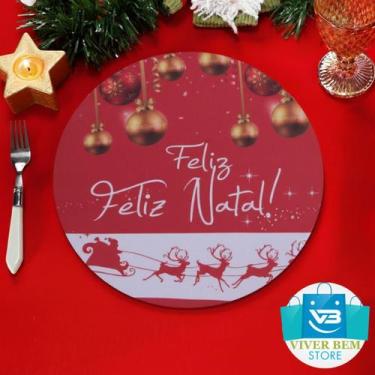 Imagem de KIT 4/6 Capas De Sousplat Estampado NATAL - Jogo Americano - Mesa Post