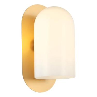 Imagem de Arandela Zil Dourado Vidro Opalino (a)27cm G9 Zil1ar01dr10 Dourado