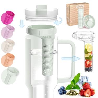 Imagem de Infusor de chá Stanley para copo de 850 g e copo de 1134 g, acessórios para copos Stanley | Trava giratória para chá à prova de vazamento, frutas e bebidas frias | reutilizável, livre de BPA, lavável