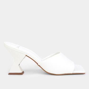 Imagem de Mule Couro Carrano Salto Geométrico Feminino-Feminino