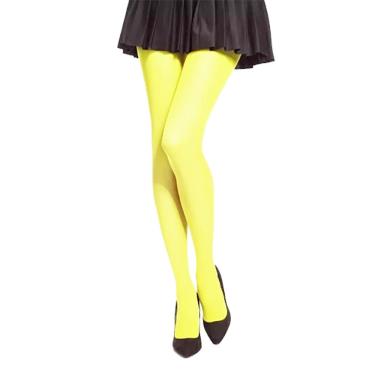 Imagem de Meia Calça Neon Fio 40 Brilha Luz Negra - Festa Fantasia Halloween Carnaval Bloquinho