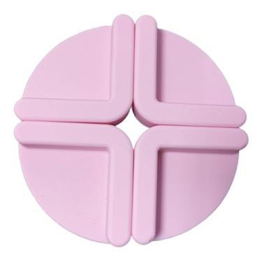 Imagem de Ｂｅｓｇａ Conjunto de 4 pés para tábua de corte, almofada de apoio segura, utensílio de cozinha profissional, pés de silicone para tábuas de corte, tapete de, Rosa