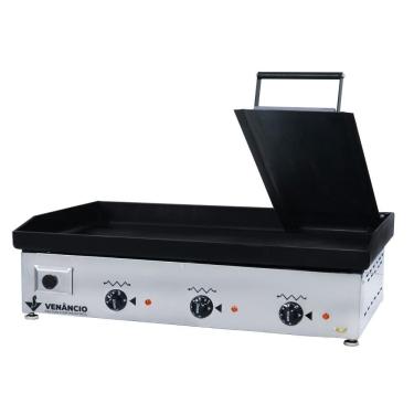 Imagem de Chapa Bifeteira Elétrica 80cm Venâncio Deguste Luxo 4,76mm De Espessura Com Prensa 220V Ce80-49814