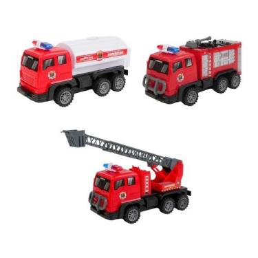 Imagem de Carrinho de controle remoto mega truck bombeiro sortido - polibrinq