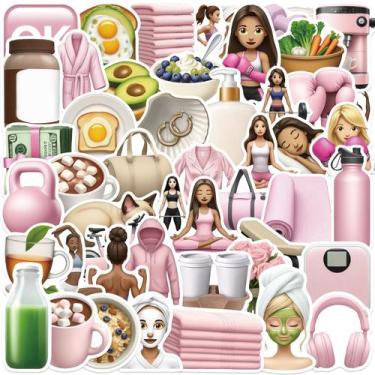 Imagem de Adesivos, motivação, exercícios e citações de ginástica, 50 unidades -