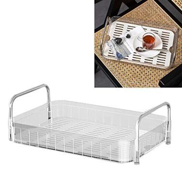 Imagem de Phefop Rack de Secagem de Copos, Organizador de Estação de Copos de Design Elevado de Plástico Com Bandeja de Drenagem para Armazenamento de Cozinha (Camada única branca)