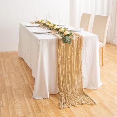 Imagem de Dpofirs Pano de Queijo Plissado Corredor de Mesa Dobrável 90x400cm Fibra de Poliéster Tecido Macio e Liso Com Cortes Delicados para Mesa de Jantar Mesa de Centro Festa de Casamento (type4)