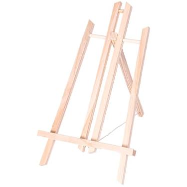 Imagem de Cavalete de pintura de madeira dobrável, suporte multifuncional para tela, 38 x 19,6 cm