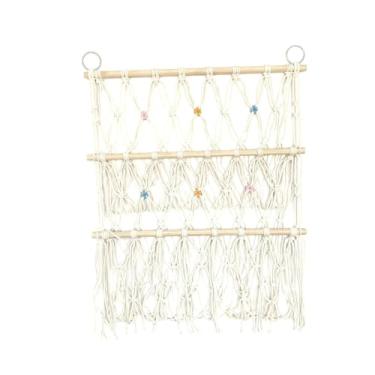 Imagem de Ｂｅｓｇａ Rede de Parede para Bichos de Pelúcia, Organizador de Canto para Quarto, Decoração Branca, para Meninos E Meninas, Livros, Brinquedos, 2 níveis