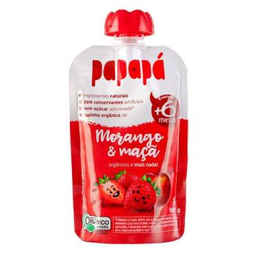 Imagem de Papinha de Morango & Maçã Orgânica Papapá 100g