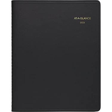 Imagem de AT-A-GLANCE Agenda semanal 2023, livro de compromissos quarto de hora, 17,78 cm x 21,5 cm, médio, telefone/páginas de endereço, preto (7095105)