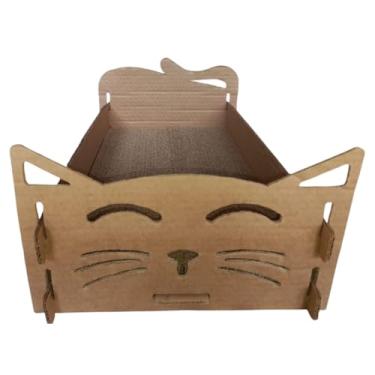 Imagem de Arranhador Cama de Papelão Brinquedo Anti-Stress - Baú Pet