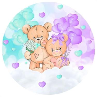 Imagem de Painel Redondo Sublimado 1,5M Festa Tecido E - Chá Revelação