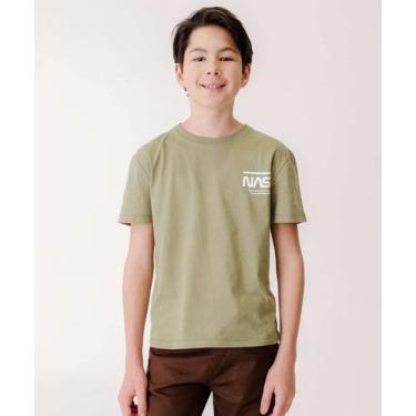Imagem de Camiseta Juvenil Manga Curta Nasa Tam 10 a 16-43023, 16, Verde