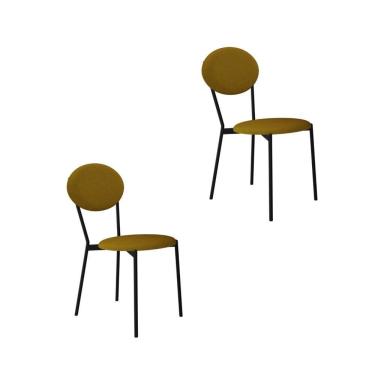 Imagem de Cadeira Vintage Elipse Fixa C-4 Pes 430 X 535 X 860 Mm C-2 Un. Cy Mostarda Mostarda City