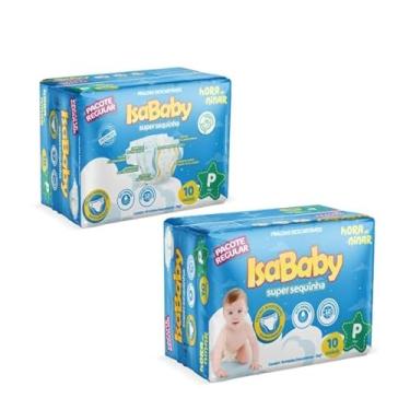 Imagem de Fralda Super Sequinha Regular, Branco, P, IsaBaby, 10 unidades