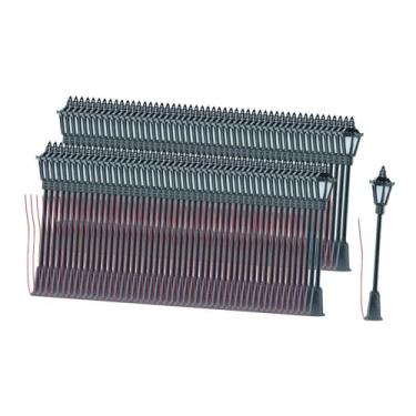 Imagem de JunZheHub Conjunto de 30 Peças de Luminárias em Miniatura para Ferromodelismo, Ideais para Pátios, Postes de Luz E Iluminação Pública. Acessórios Decorativos Pa, 100 Unidades, Tamanho real