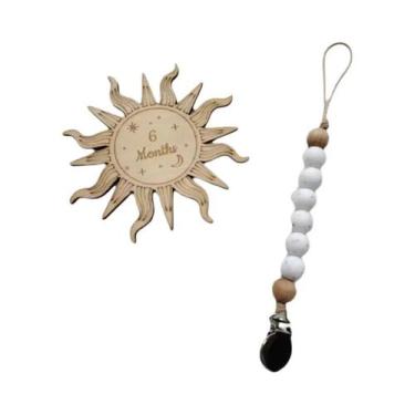 Imagem de Clipe De Chupeta De Silicone Cor Madeira Para Bebê, Mordedor Infantil,