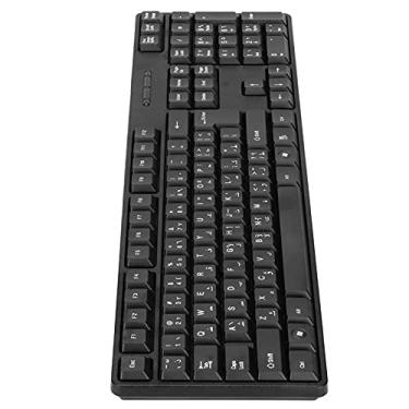 Imagem de Generic Teclado Mecânico Inglês árabe Design Ergonômico Durável para Laptops PC, Teclado Mecânico para Jogos para Longas Horas de Trabalho e Jogos, Material ABS Cor Preta