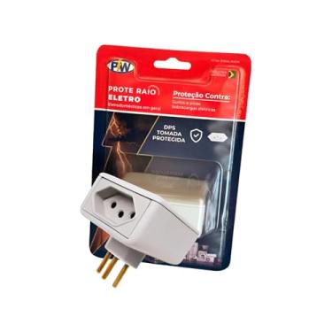 Imagem de Prote raio, Protetor Contra Raios Bivolt 20A com Disjuntor Eletrônico, Proteção Contra Surtos Elétricos