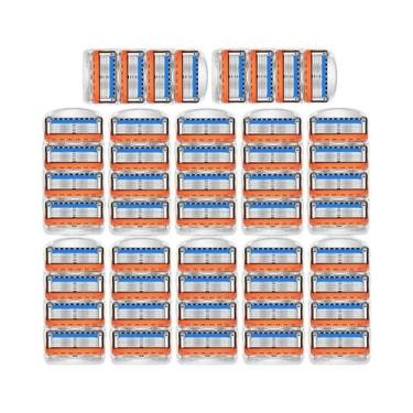 Imagem de Lâminas De Barbear Vintage De 5 Camadas Para Substituição, Proteção Cl