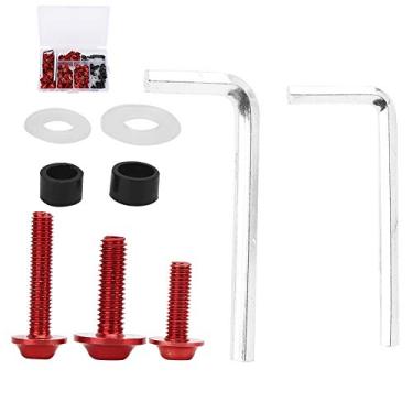 Imagem de Generic Kit de Parafusos de Carenagem Universal para Motocicleta, Conjunto Durável de Com 158 Peças para Vários Modelos (Vermelho)