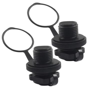 Imagem de Zorfeter 2 peças de válvula de ar inflável para barco, parafuso de substituição de enchimento unidirecional, tampa de válvula Boston, plugue de ajuste universal para jangada, caiaque, piscina, barco