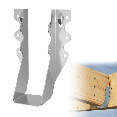 Imagem de 25 cabides de viga, 2 x 15 cm, LU26, calibre 20, cabide de viga de montagem facial de cisalhamento duplo, laços de furacão para vigas de viga ótimos para piso e vigas de teto