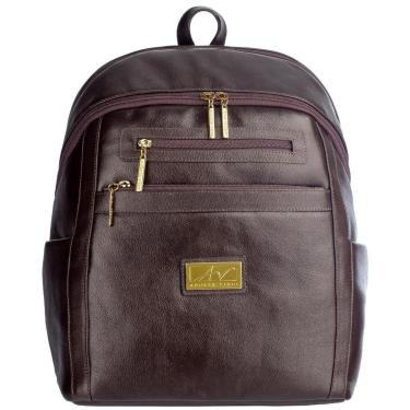 Imagem de Mochila grande feminina de couro liso Montanna-Feminino