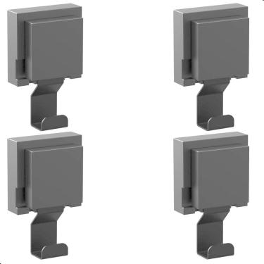Imagem de Kit 4 Cabide De Parede Gancho Com Ventosa Preto Max