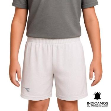 Imagem de Short Calção Diadora Small Logo Juvenil - Branco 14, Branco, 14