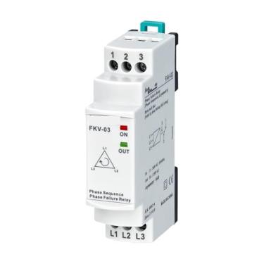 Imagem de FKV-03 3 * 380 VAC Falha de fase trifásica não neutro, assimetria de fase (fixo. 40%), relé de sequência de fase