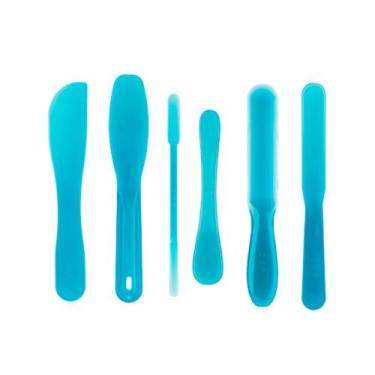 Imagem de Kit espátulas plásticas com 6 modelos diferentes - GIANINI'S, Verde