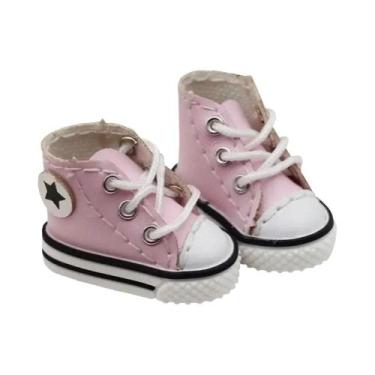 Imagem de Botas De Salto Alto Em Couro PU Com Cadarço Para Bonecas 11 BJD DOD Ob