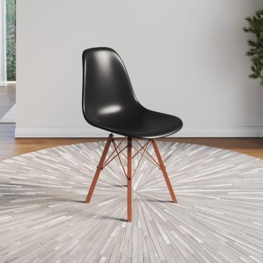 Imagem de Cadeira Eames Tubo Ferro Cobre Assento Preto