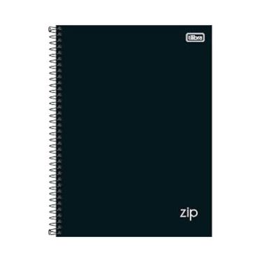 Imagem de Caderno Espiral Pequeno 1/4 Capa Dura 160 Folhas Zip Tilibra Preto