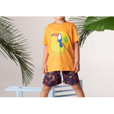 Imagem de Conjunto Masculino Infantil 100% algodão short com cordão - PATRICINHA