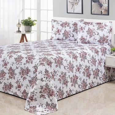 Imagem de Kit Cobre Leito Padrão Bella Piquet 03 Peças Rosê - Ateliê e cia