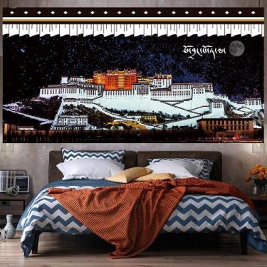 Imagem de Tapeçaria estilo tibetano, parede do palácio de Potala, 150x130cm, mic