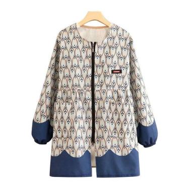 Imagem de Jaqueta de avental de lona de manga comprida para mulheres - Yiweisai