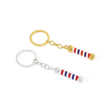 Imagem de Chaveiro, tesoura de barbearia e design de poste de barbeiro - yiweisa