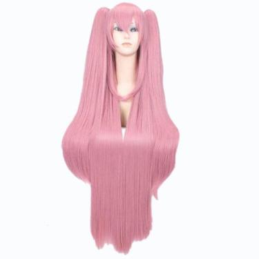 Imagem de Peruca Cosplay Krul Tepes Cabelo Sintético Longo Rosa 100cm - taiyuank