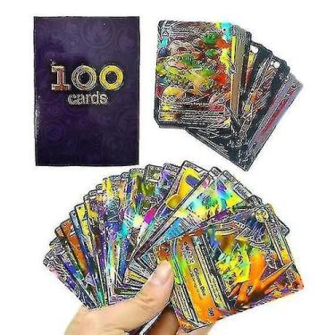 Imagem de Cartões Pokémon Vmax, 100 unidades, Box Game Boosters - Gloome Store