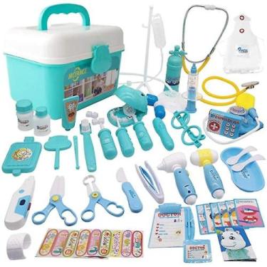 Imagem de Kit médico de estetoscópio Doctor Kit Toys com 48 peças - Gloome Store