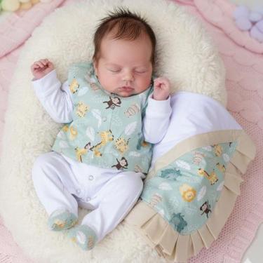 Imagem de Saída de Maternidade Roupa Para Bebê Menino Mimo Aconchego Safari, Saf